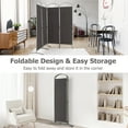 thumbnail image 5 of Costway 4 Panels Folding Room Divider 6 Ft Tall Fabric Privacy Screen Grey, 5 of 10
