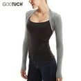thumbnail image 2 of Women's Shrug Short Cardigan Tops Autumn Casual Fashion Long Sleeve Sweaters Stretchy Slim Open Stitch LOVE DOCK Shrugs 2579, 2 of 6