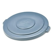 Rubbermaid Commercial Round Flat Top Lid, For 55 gal Round Containers, 26 3/4", Dia., Gray