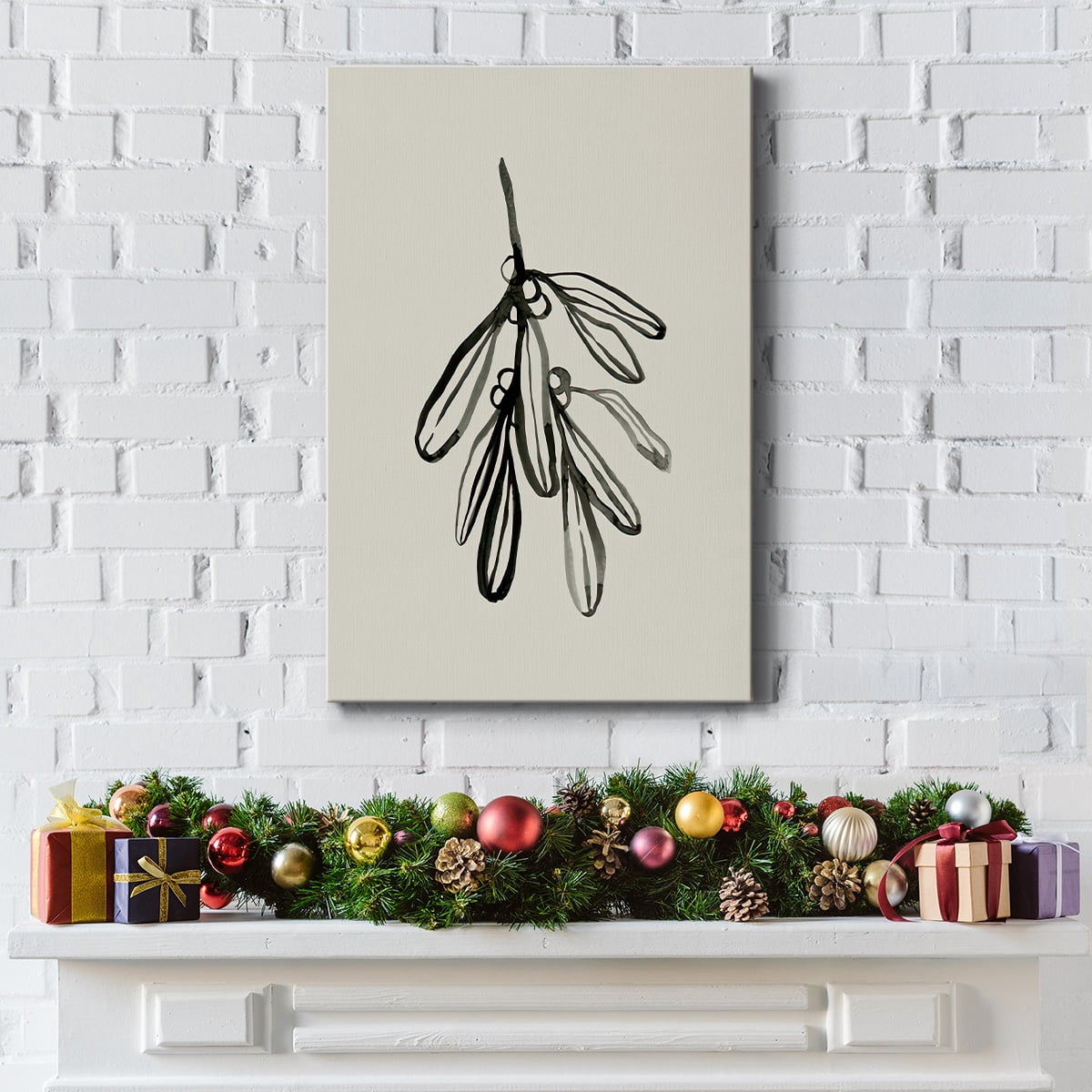 Mistletoe Sketch I- Gallery Wrapped Canvas