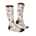 thumbnail image 3 of Picia Women Crew Soft Moisture-wicking Socks Fish Seahorse Pattern Design Cotton Socks, One Size fit All, 3 of 9