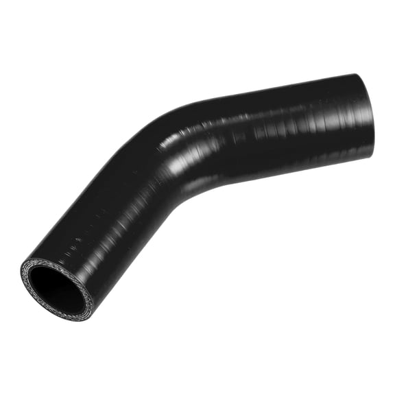 Unique Bargains 1 Pcs 28-32mm 1.10"-1.26" ID 90mm 3.54" Length 45° Black Car Silicone Hose