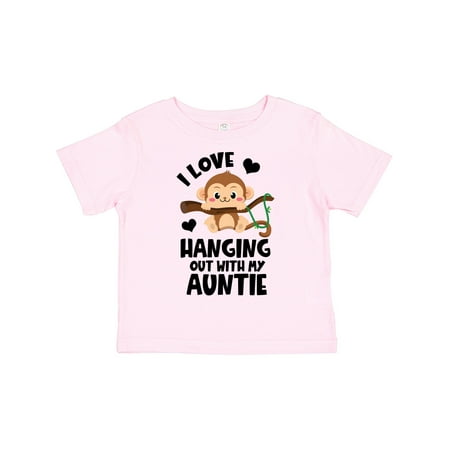 

Inktastic Monkey I Love Hanging out with My Auntie Gift Toddler Boy or Toddler Girl T-Shirt