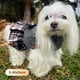 thumbnail image 3 of Jersey KYEESE para perros, vestido cálido a cuadros para perros pequeños, color gris, 3 of 8