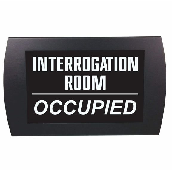 AMERICAN RECORDER "INTERROGATION ROOM OCCUPIED" - LED Lighted Sign