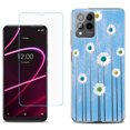 thumbnail image 1 of Slim-Fit Gel TPU Phone Case for T-Mobile Revvl 6 Pro 5G, with Tempered Glass Screen Protector, by OneToughShield ® - Daisy Sky, 1 of 3
