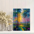 thumbnail image 2 of Vibrant Forest Light Abstract Canvas Wall Art, Nature Glow Print for Living Room, Bedroom, Office and Yoga Studio Decor, 2 of 8