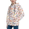 thumbnail image 2 of Picia Funny Chicken Pattern Youth Hoodie - Warm Pullover Sweatshirt with Kangaroo Pocket, Ideal for Boys and Girls-Small, 2 of 6