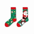 thumbnail image 2 of Mens Christmas Socks Size 39-46,Cotton Crew Socks Funny Holiday Socks Xmas Dress Socks, 2 of 10