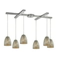 thumbnail image 1 of Elk Lighting 10465/6SVF Fissure 6 Light Pendant In Satin Nickel And Silver Glass, 1 of 2