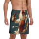 thumbnail image 2 of Fotbe Chef Chicken With Beer Bottles Pantalones Cortos de Pijama para Hombre, Ropa de Dormir, Pantalones de Pijama Cortos para Hombre-Medium, 2 of 6