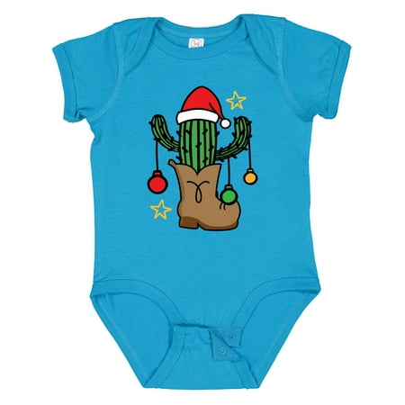 

Inktastic Christmas Cowboy Cactus Gift Baby Boy or Baby Girl Bodysuit