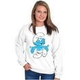 thumbnail image 3 of Vintage Retro Smurf Cartoon Character Sweatshirt for Men or Women Brisco Brands S, 3 of 6