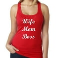 thumbnail image 2 of Family Mother Wife Mom Boss Lady Printed Design Tank Top Soft and Comfy Tank Top, Lightweight Tank Top Color Red Large, 2 of 3