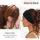 thumbnail image 5 of Diademas anchas para mujer, elegantes pañuelos negros para la cabeza, diademas gruesas estilo bohemio, diademas grandes africanas para deporte, yoga, turbante, accesorios para el cabello, 5 of 5