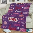 thumbnail image 4 of Hfolob Valentine's Day Blanket Flannel Decorative Blanket Air Conditioning Blanket Throw Blanket（100X150Cm） Room Decor, 4 of 4