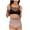 Wine, variant on FAIWAD Women Bikini Set 2 Piece Flowy Ruffle Swimwear High Waisted Ruched Bottom Bathing Suit Beach Swimsuit