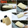 thumbnail image 7 of 2Pcs Double Side Imitation Wool Car Wash Maintenance Mitt Auto Cleaning Gloves Tool Car Accessories, 7 of 7