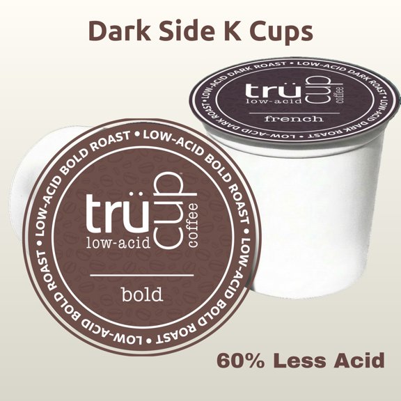 trücup Low Acid K Cups Sample Pack - Bold & French 4 Count