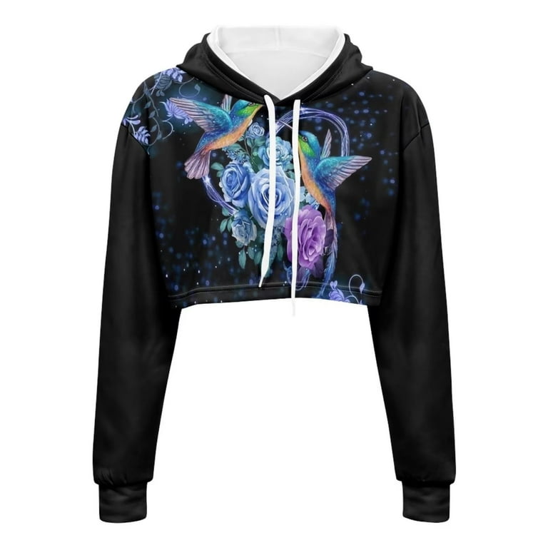 Crop top on sale hoodie design