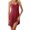 Red, variant on HJYCHN Elegant Viscose Nightgown for Women Sleeveless Sleep Dress with Comfortable Support and V-Neck Design Dress Red M