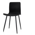 thumbnail image 6 of Dining Chair Set of 4, Mid Century Modern PP Chair, Shell Lounge Plastic Chair for Kitchen, Dining, Bedroom, Living Room Side Chairs Set of 4 (Matt Black), 6 of 10