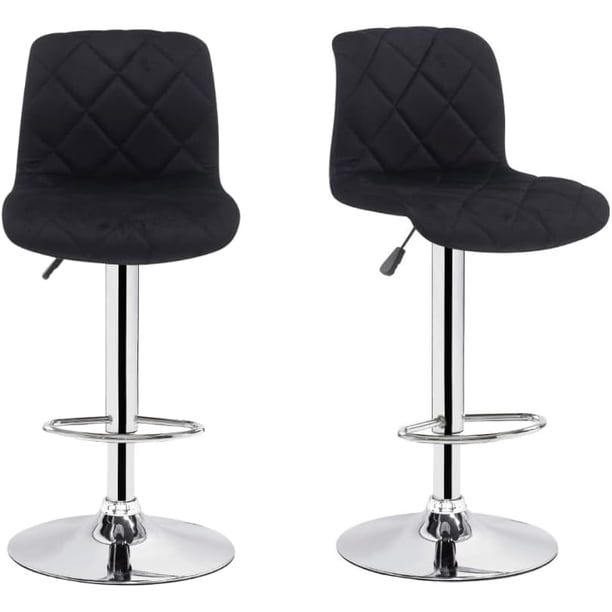 Set de 2 Bancos para Barra de Cocina FRATELLO MUEBLES Toretto color Negro
