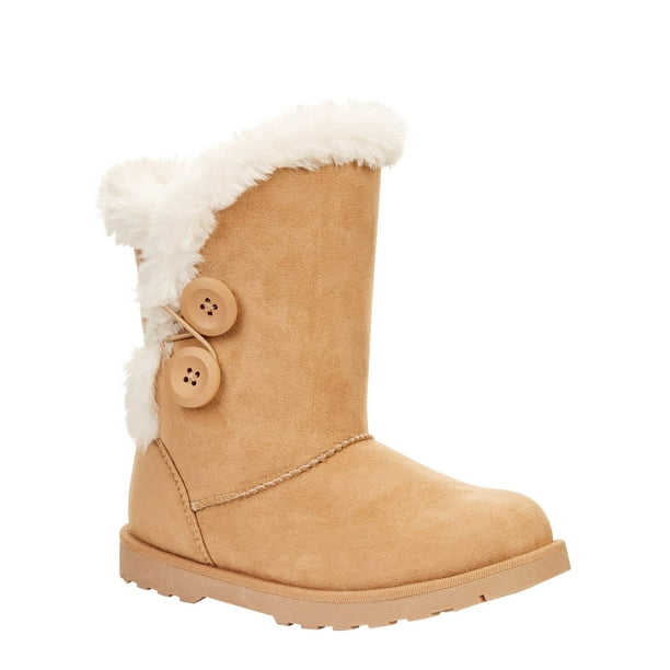 faux fur mid calf boots