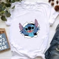 thumbnail image 1 of Kawaii Cartoon Stitch T Shirt Children's Clothing Cartoon Women Ohana Lilo Stitch Graphic Tees Cute Anime Tops Harajuku T-shirt110 Gao Jinjia LED, 1 of 2