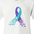 thumbnail image 4 of Inktastic Suicide Prevention Ribbon with Blue and Purple Hearts Youth T-Shirt, 4 of 5