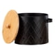 thumbnail image 2 of Recipiente de almacenamiento de cocina, contenedor de almacenamiento de alimentos con tapas, latas de almacenamiento de patatas de Metal para el hogar Negro Grande Macarena Botes de cocina, 2 of 8