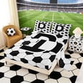 thumbnail image 2 of Erosebridal Letter D Soccer Ball Pattern Print Full Size Sheets, Sports Monogram Bed Sheets for Kids Boys and Girls, 1 Flat Sheet, 1 Fitted Sheet and 2 Pillowcases, 2 of 6