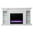 thumbnail image 3 of SEI Furniture Henstinger Wood Color Changing Fireplace with Bookcase in White, 3 of 3