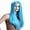 Sky Blue, variant on RightOn 25" Black Wig Long Straight Wig Women Black Wig with Wig Cap