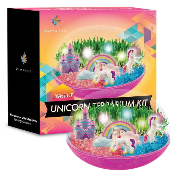 Mini Garden Unicorn Terrarium for Kids DIY Unicorn LightUp Terrarium