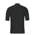 thumbnail image 5 of Lovskoo Mens Button Down Short Sleeve Shirt Collared Shirt Casual Solid Color Knit Hollow Shirts Black, 5 of 8