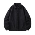thumbnail image 2 of Maoxin Mens Jacket Men's Fashion Casual Sports Slim Long Sleeve Hoodless Casual Coat/jacket Black 3XL, 2 of 8