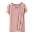 thumbnail image 2 of RongHuan Womens Tops Lightweight Short Sleeve T Shirts Casual Loose Fit Tshirt Crewneck Basic Tee Shirt, 2 of 4