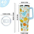 thumbnail image 4 of Fall Tumbler 40 OZ Blue Pumpkin Tumbler Autumn Maple Leaf Leak Proof Cups Insulated Coffee Travel Mugs for Fall Thanksgiving Gifts Halloween Decor (1PCS), 4 of 6