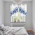 thumbnail image 4 of Blue Blooms Floral Kitchen Curtains Window Panels, Farmhouse Spring Flowers Botanical Insulated Window Treatment Curtain, Grommet Curtains for Bedroom/Living Room/Bathroom, 2 Piece 27.5"Wx39"L, 4 of 8
