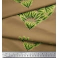 thumbnail image 3 of Soimoi Brown Rayon Fabric Pine Leaves Print Fabric by the Yard 42 Inch Wide, 3 of 3