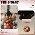 thumbnail image 4 of Funny Christmas Ornament,Geometric - Styled Coffee Cup,Xmas Round Ceramic Pendant, 4 of 6