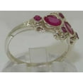 thumbnail image 4 of 925 Sterling Silver Natural Ruby Womens Cluster Ring - Size 11.75, 4 of 6