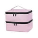 thumbnail image 5 of Bolsa de almacenamiento de esmalte de uñas con divisor, 30 botellas, gran capacidad, doble capa. Rosa, 5 of 9