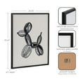 thumbnail image 6 of Kate and Laurel Black Bubble Balloon Dog Animal Framed Wall Art by The Creative Bunch Studio, 16x20 Black, Modern Balloon Animal Art for Wall, 6 of 7