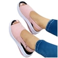 thumbnail image 4 of Zapatos de mujer Moda Color sólido Minimalista Boca de pescado Sandalias de cuña de fondo grueso Zapatillas Chanclas Wmkox8yii nm6111, 4 of 4
