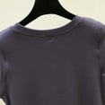 thumbnail image 6 of WMTBSRSW Going Out Tops for Women Summer Stretchy Ribbed T Shirts Solid Tank Top Cap Sleeve Crewneck Tee Dark Gray X-Large, 6 of 8