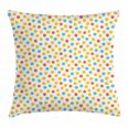 thumbnail image 1 of Polka Dot Throw Pillow Cushion Cover, Colorful Brush Ink Art Inspired Smudged Polka Dots Pattern on White Background, Decorative Square Accent Pillow Case, 18 X 18 Inches, Multicolor, by Ambesonne, 1 of 2