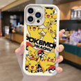 thumbnail image 3 of Funda de teléfono de dibujos animados Pokémon Pikachu para iPhone 16, 15, 14, 13, 12, 11 Pro Max, 16, 15, 14, 8, 7 Plus, X, XS Max, 8, 7, cubierta de silicona a prueba de golpes, 3 of 5