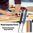 BTOER Solid Carpenter Pencil Metal Deep Hole Mechanical Marking Pencil